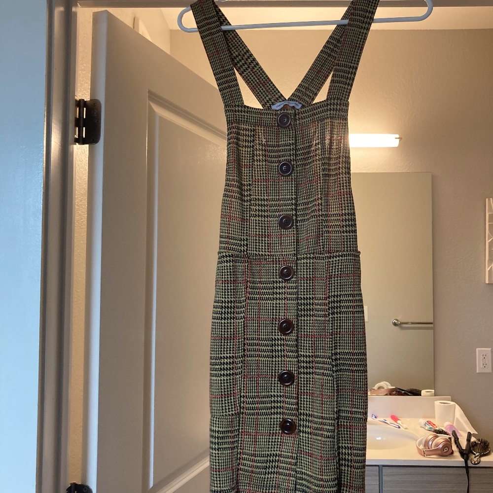 Urban Outfitters Plaid Overall Dress